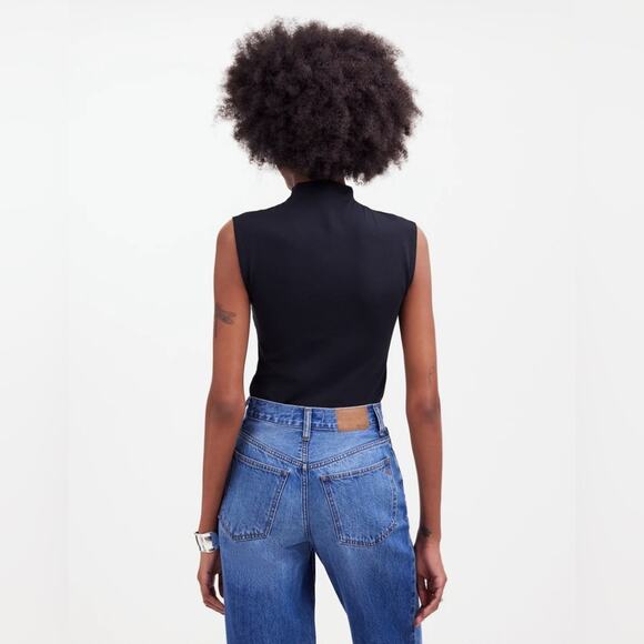 Madewell Funnelneck Cropped Muscle Tee Size S NO378 - Picture 3 of 6